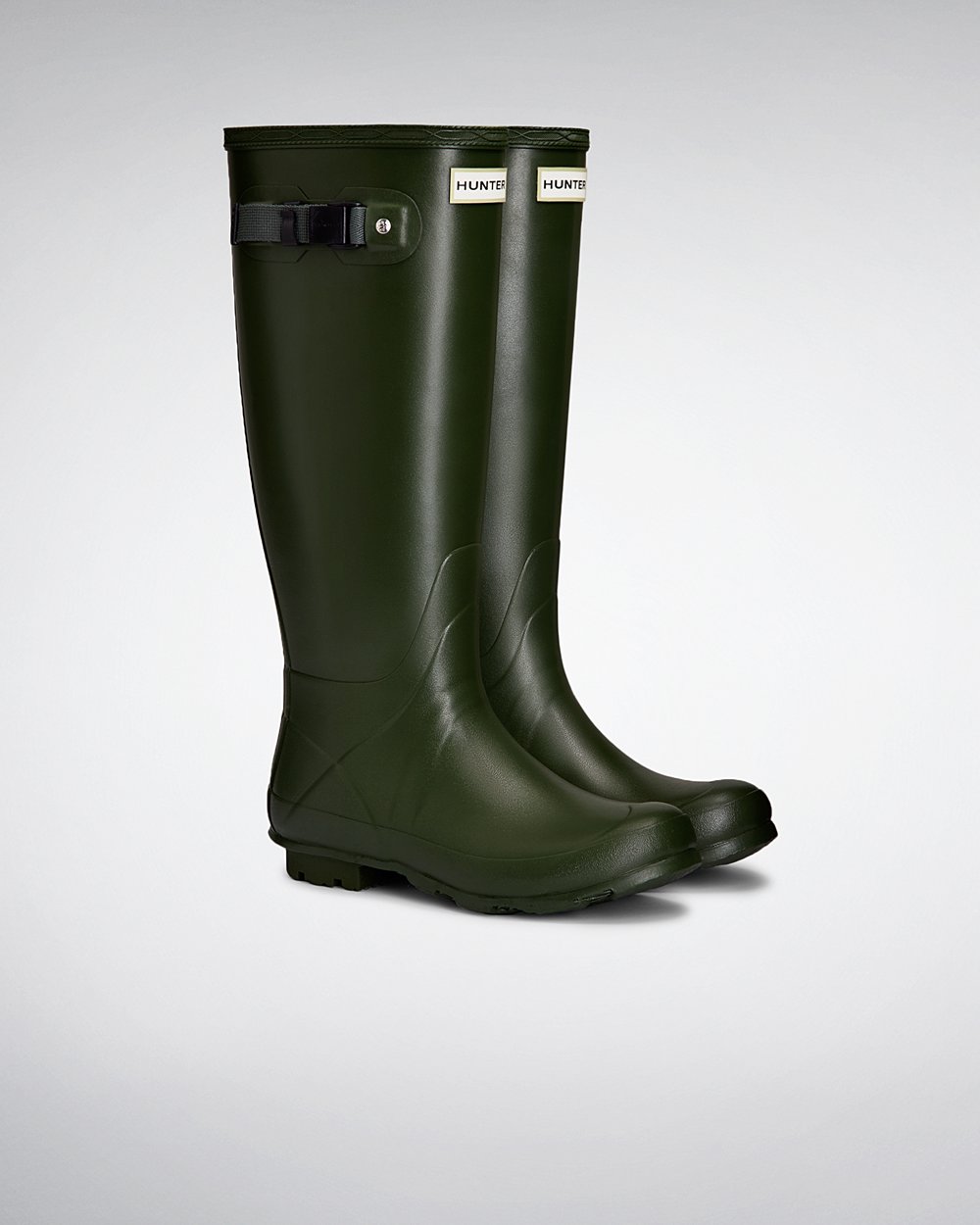 Hunter Norris Field Neoprene Lined Tall Rain Boots - Sale Womens Green - ZEWUMY347